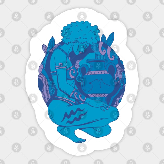 Mountain Blue Aquarius Beauty Sticker by kenallouis